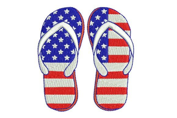 4th July Flip-Flops Embroidery Review