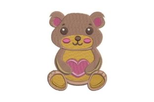 A Cute Teddy Bear Holding a Heart Embroidery Review