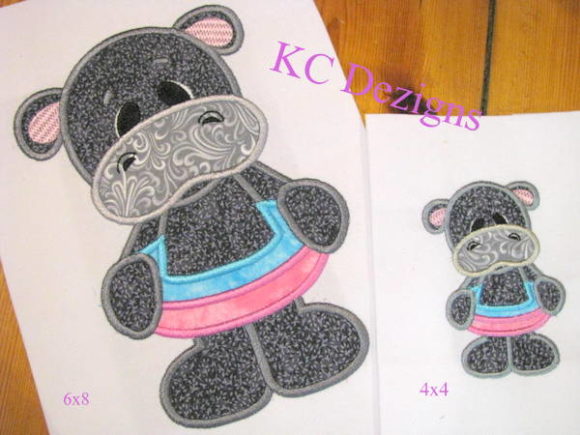 Beach Hippo with Pool Ring Applique Review