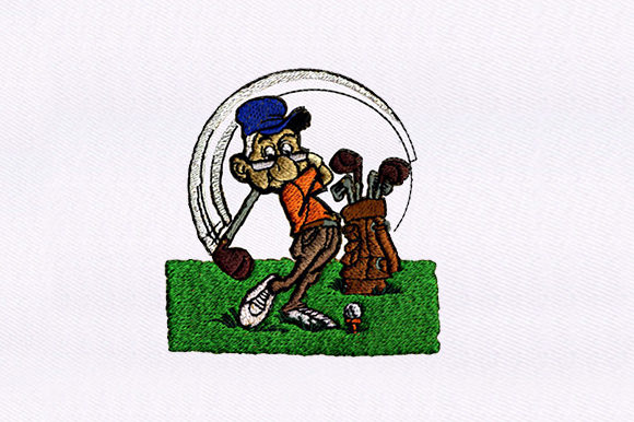 Golf Playing Grandpa Embroidery Design Review