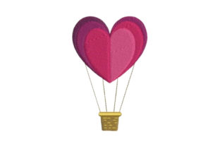 Heart-shaped Hot Air Balloon Embroidery Review