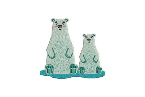 Mom and Baby Polar Bears Embroidery Review