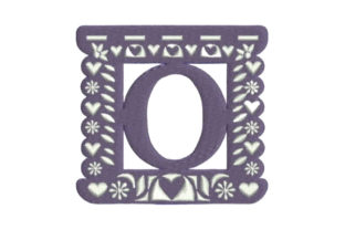 Papel Picado Alphabet O Review for Seasonal Embroidery