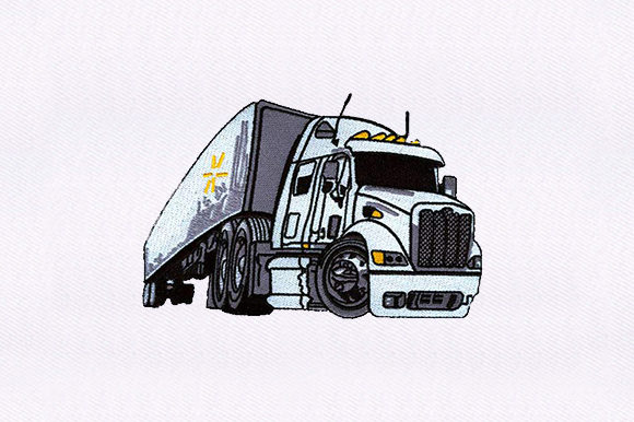Semi Tractor Trailer Embroidery Review