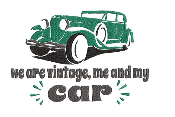 Vintage Car and Funny Quote Embroidery Review